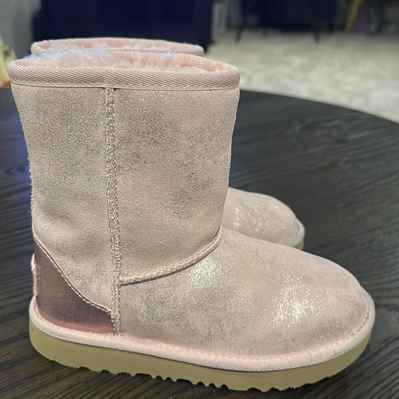 UGG Shoes Ugg Kids Girls Classic Ii Suede Glitter Winter Boots Size